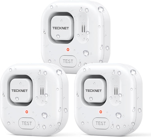 TECKNET Water Leak Detectors for Home, 120dB Water Sensor Alarm Leak Detector, IP66