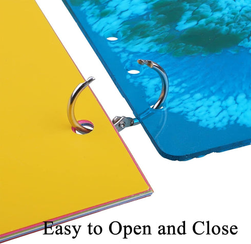 HAUTOCO 100 Pcs Loose Leaf Binder Rings, 0.75 Inch Nickel Plated Metal Rings for School Home Index Cards