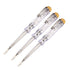 uxcell Voltage Tester AC 100-500V with 3mm Slotted Screwdriver and Clip for Circuit Test, Clear, Pack of 3
