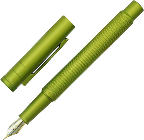 Hongdian Green Forest Metal Fountain Pen, Beautiful Tree Texture, Fine Nib Writing Office Pen