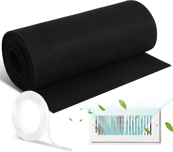 Vent Filters Activated Carbon Air Vent Filters for Home, Multi Use Charcoal Floor Vent Filters, 1 x 16 ft