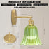 merloly 10000mAh Large Battery Operated Wall Sconce with Green Tulip Glass Lampshade Wireless Sconces Rechargeable