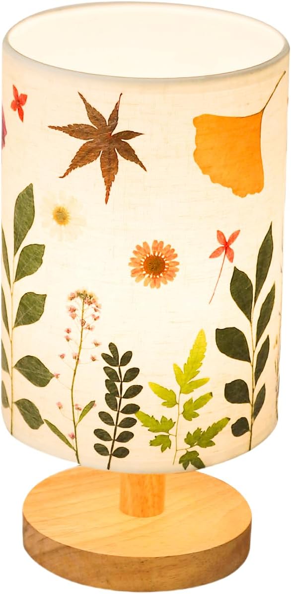 Pressed Flowers Table Lamp 5W LED 3Color Temperatures Dried Flower Bedside Lamp