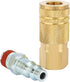 WYNNsky Air Coupler and Plug Kit, 1-pc 1/4'' FNPT Brass Coupler, 1-pc 1/4'' MNPT Zinc-Plated Steel Plug