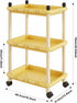 88lb 3-Tier 30cm 33cm 4 Rolling Cart, Heavy-Duty Utility Storage Cart with Capacity, Organization, Tier Height, Width