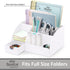 White Desk Organizer, 9 Compartments for Office Supplies and Desk Accessories, Pen Holder, Desktop Decor