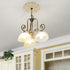 12 Inch Decorative Ceiling Medallion Round Base Ceiling Light Medallion with Artistic Floral Corner Design for Living