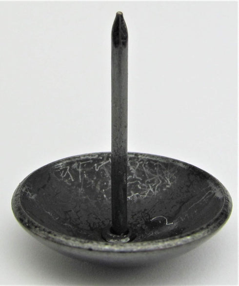 Premium Upholstery Tacks, 1-inch Diameter Nailhead Pins, Large Decorative Trim for Furniture (50, Black Pearl)