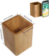 Enyuwlcm Bamboo Wooden Pen Holder Cup - Desk Business Card Holder Stand for Office Home School (2 Packs)