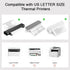 8.5 11 Inch, 200 M08F/A40 (200 Thermal Printer Paper x Sheets US Letter Size Thermal Paper, Compatible with Thermal