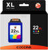 COCCINK 22XL Ink Cartridge Replacement for HP 22 XL Color for Officejet 4315 J3680 Deskjet F4180 F2210 D1560 D1530