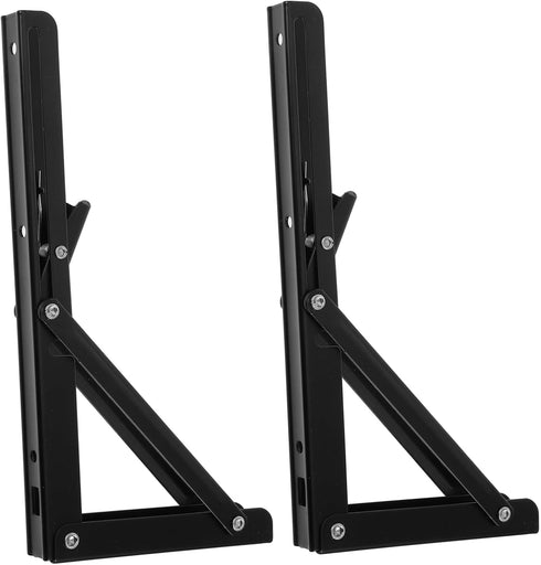 ULTECHNOVO 2pcs Stainless Steel Folding Shelf Bracket Wall-Mounted Triangle Hinge for Table
