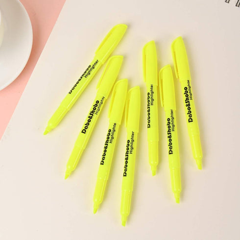 Dabo&Shobo Yellow Highlighter, 60 Pack, Bright Color, Chisel Tip for Adults Highlighting in Home, School