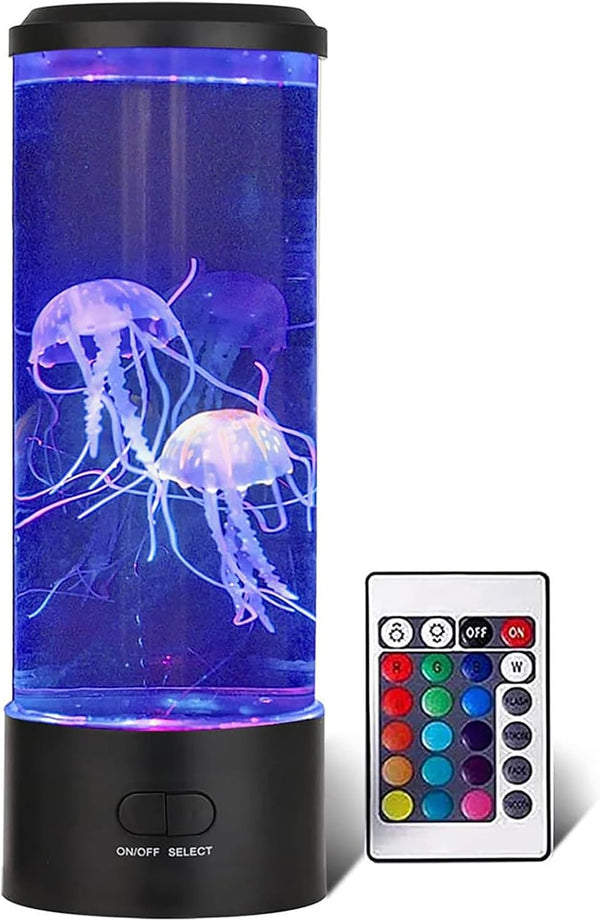 DLBJZQXC 7 Color Changing LED Jellyfish Lamp, Jelly Fish Tank Night Light for