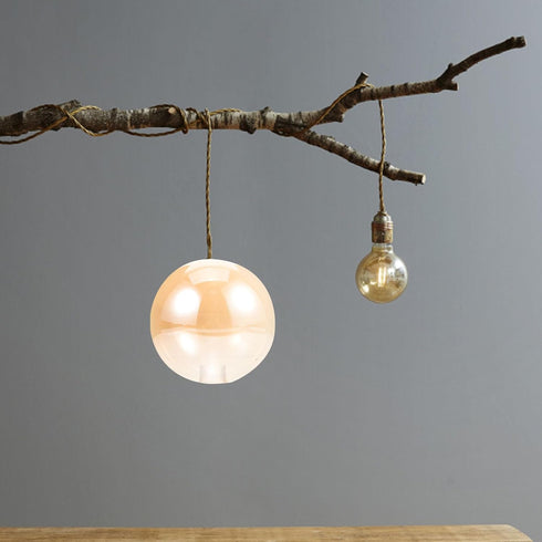 4.72 Inch G9 Bulbs POPETPOP Amber Glass Ball Lampshade Replacement Globe Lamp Shade Cover Decorative Light Shade
