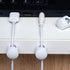 CustomyLife 2pcs 2-in-1 Cable Anchors for Desk, Adhesive Metal Cord Organizers, Adjustable Cord Clips Charger Cable