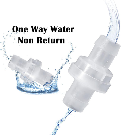 5 Pcs 1/2" Plastic Check Valve, 12mm One Way Non Return Valve for Fuel Gas Air Liquid