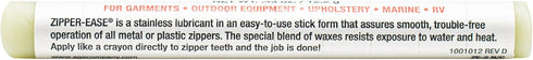 0.43 oz Backpacks, Zipper-Ease Lubricant Stick by AGS Fix Stuck Zippers Instantly | Works on Metal, Plastic & Nylon
