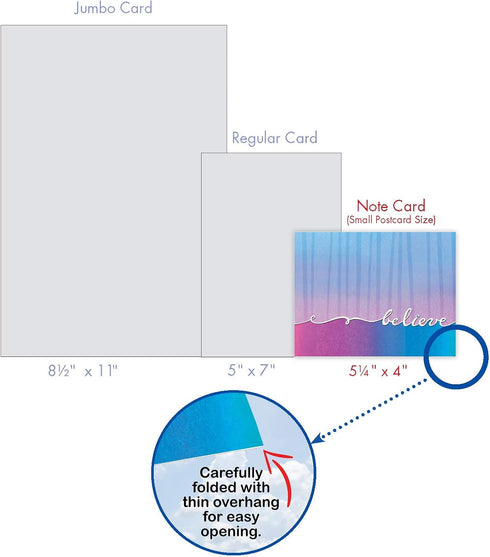 The Best Card Company - 10 Colorful Blank Note Cards with Envelopes, All Occasion Boxed Stationery, 4 x 5.12 Inch.