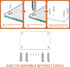 3 Hemudu Monitor Stand Riser, Height Adjustable Laptop Stand Riser, Monitor Stand Riser for PC, Computer, Laptop Clear