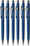 Pentel 0.7mm P200 Series Blue Automatic Mechanical Drafting Pencil, Refillable Lead Eraser (Pack of 6)