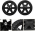 2pcs Garneck Heavy Duty Replacement Wheels for Shopping Cart Stair Climbing Cart Rolling Accessories Black Rubber Foam