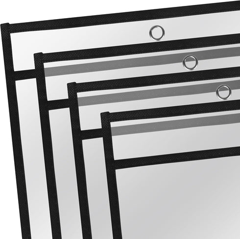 9x12, 50 Pack 8.5 11 Heavy Duty Dry Erase Pockets Job Ticket Holders Plastic Paper Sleeves Sheet Protectors x Clear