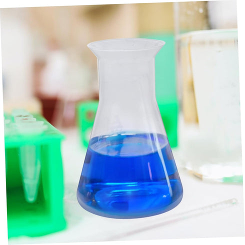 6pcs Graduated Laboratory Flask Set, 100ml Plastic Conical Erlenmeyer Flask for Chemistry Experiments