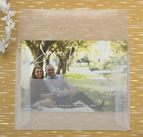 JAM PAPER A7 Translucent Vellum Invitation Envelopes - 5 1/4 x 7 1/4 - Clear - 50 Pack