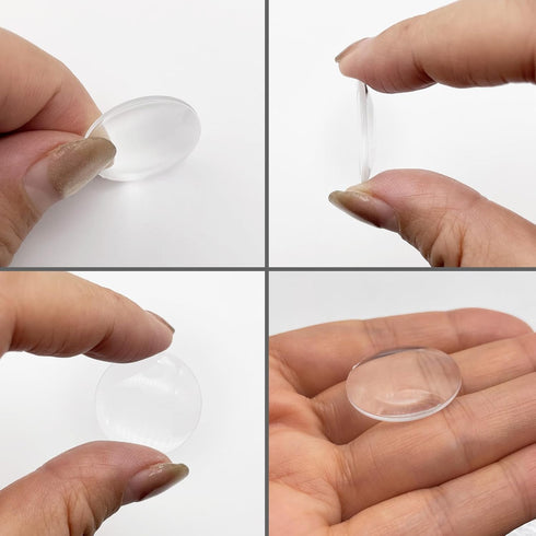 25mm 50mm Pack 5pcs (25mm H4.6mm F50) Double Convex Lens - Diameter, Focal Length, Optical biconvex Lens for Physics