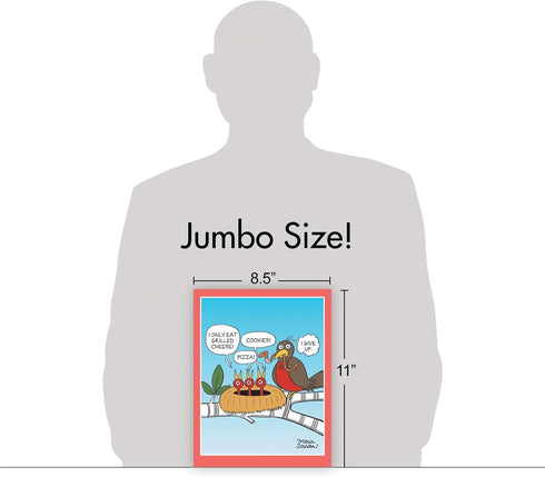 NobleWorks Jumbo Funny Mother's Day Greeting Card (8.5 x 11 Inch) - Cartoon Humor for Mom - Picky Eaters J9220MDG-US