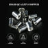 Glarks 100Pcs Copper Crimp Connector Ferrules Pin Cord End Terminal Assortment Kit, AWG 4 2 1 2/0, Silver Plated Non