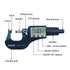 Digital Outside Micrometer 0-25mm / 0-1", Metric & Inch, 0.00005" Resolution