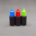Snadulor 60pcs 5ml Empty Black Plastic Dropper Bottle with Protective Cap, Eye Drop Bottle (White Cap)