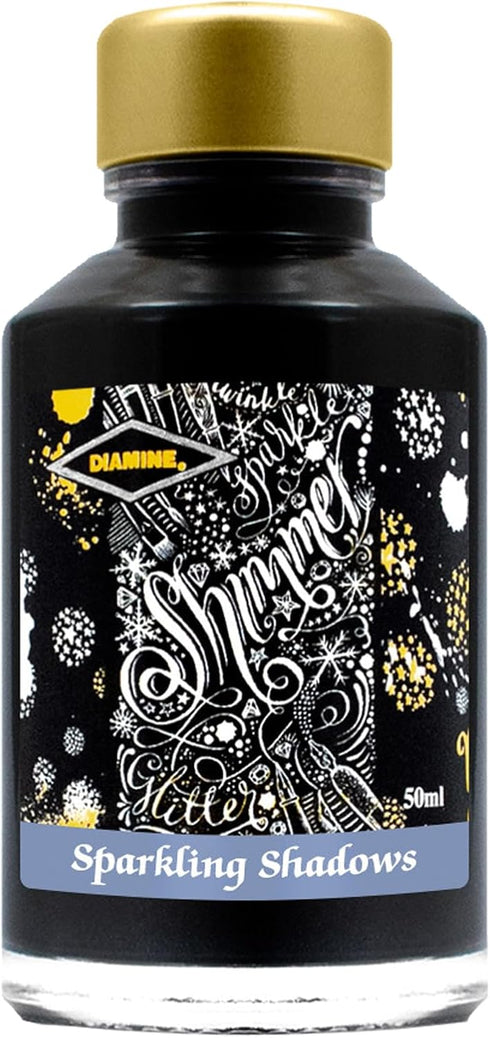 Diamine Fountain Pen Bottled Ink, 50ml, Shimmering Sparkling Shadows