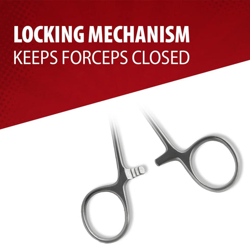 6 Inch Jeffers Needle Holder Scissor Combination, Stainless Steel Surgical Instrument with Locking Forceps, Suture
