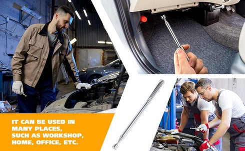 2 Pieces Magnetic Telescoping Pick-Up Tool, 3 Lb Extendable Magnetic Grabber Reacher Tools (25 Inch)