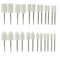 Luo ke 24 Pcs Wool Felt Polishing Bits - 3/32'' Shank Buffing Polishing Kits for Rotary Tools, includes Dremel