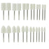 Luo ke 24 Pcs Wool Felt Polishing Bits - 3/32'' Shank Buffing Polishing Kits for Rotary Tools, includes Dremel