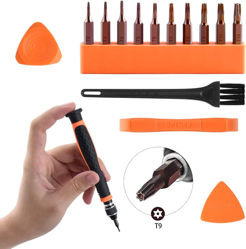 NEBURORA 10 in 1 Torx Screwdriver Set with T2-T15 Interchangeable Magnetic Torx Bits & Opening Tool for Electronics