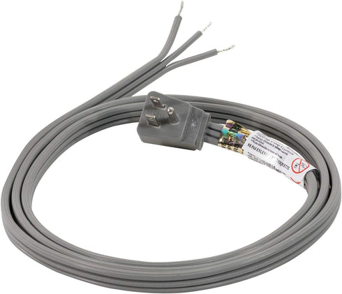 Certified Appliance Accessories 15-0348 15-Amp 8 3 Appliance Power Cord, Feet, Wires, Grounded, Right Angle Plug Head