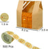 NOONEAST 100 Pack 14" 8.3" 3.5" 500pcs Packaging Paper Bread Bags for Homemade Bread Large Loaf Bag with Clear Front