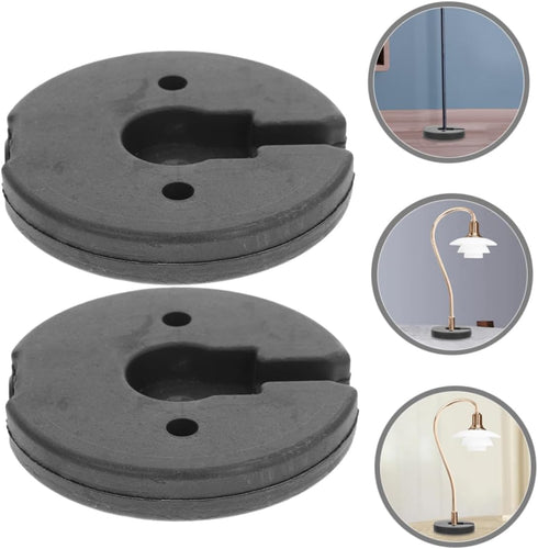 2pcs Weighted Metal Lamp Base - Stylish Support for Floor Lamps