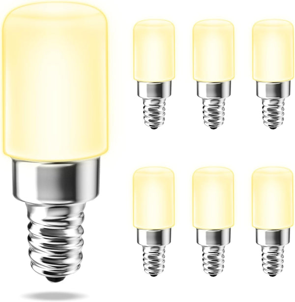 2W E12 LED Night Light Bulb, Mini Type B C7, 25W Equivalent, Warm White 3000K, 120V E12 Edison Screw, Non-Dimmable,
