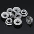 M6 Serrated Flange Nuts Flanged Locknuts, Stainless Steel 18-8 (304), Bright Finish, 50 PCS