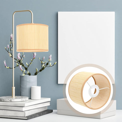 Zerodeko Drum Lamp Shade Elegant Weave Design for Table and Floor Lamps Compatible Decor Accent for Living Room