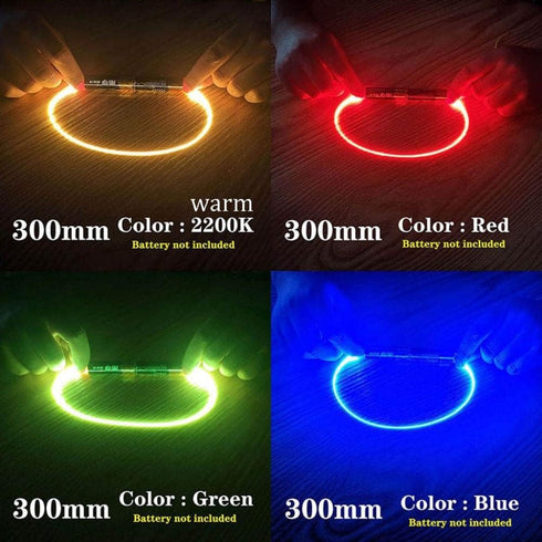 generic DC3V 130/300mm Bulb Light,2200K(300mm,Warm Flexible Filament LED Filament Edison LED Bead Diodes Light