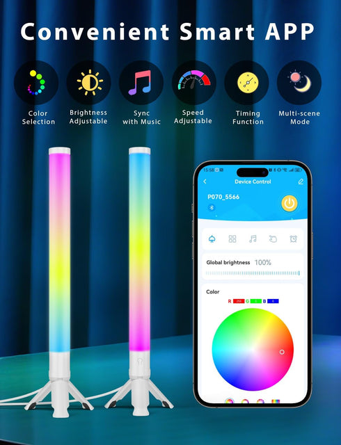 360 16 3 DAYBETTER Smart LED Light Bars, TV Backlight with Music Sync and Scene Modes, RGB Light Bars with Million