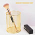 Gold Desk Pen Holder, Metal Makeup Brushes Cup for Preppy Room Decor, Aesthetic Gift Accessories Organizer