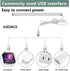 12 Inch 6000k Undercounter ASOKO Plug-in Under Cabinet Lighting - LED Strip Bar, Cool White USB Cabinet Light, Slim